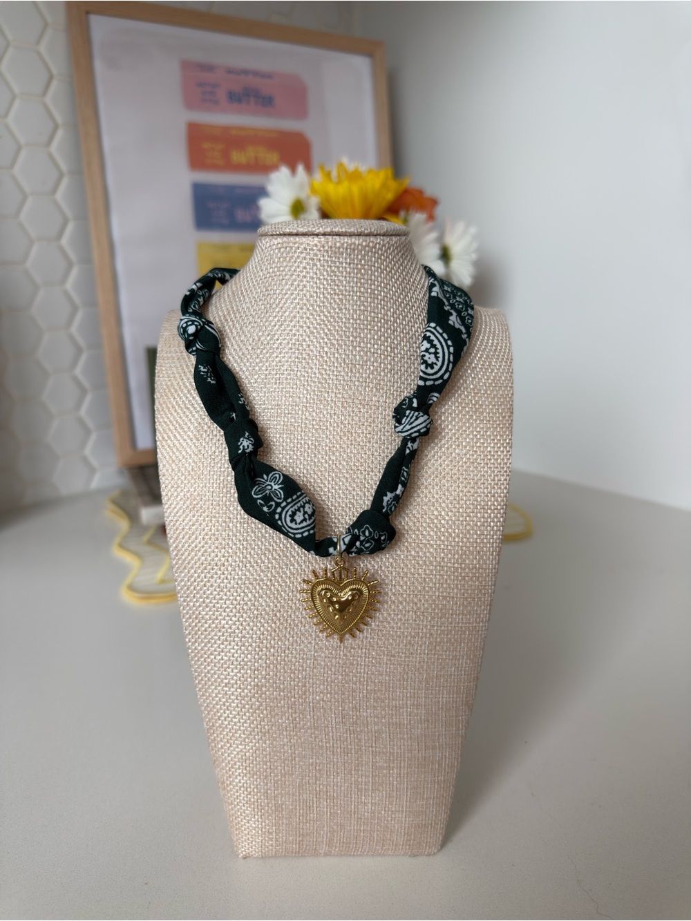 Bandana charm necklace